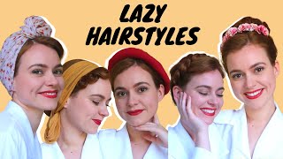 5 Easy Vintage Hairstyles for Straight Hair | Hair Tutorial