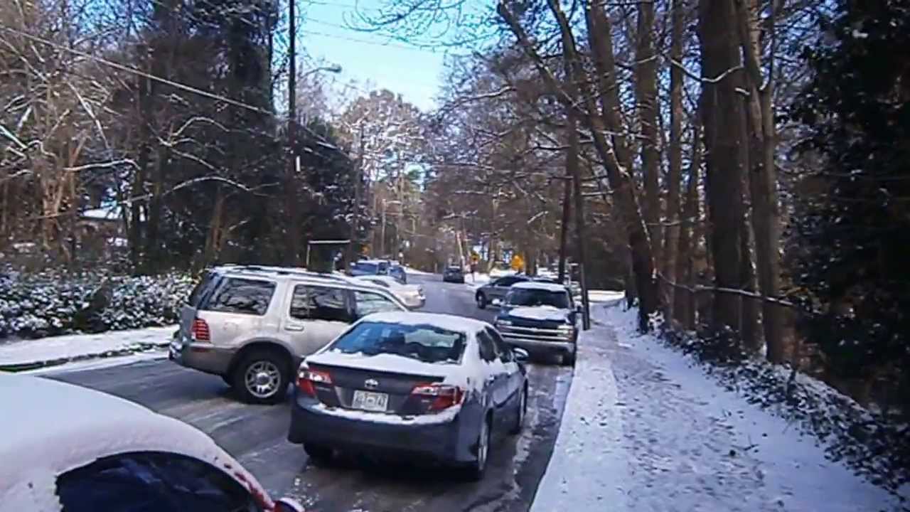 Atlanta Snow Storm 2014 Lenox Road, Morningside. YouTube