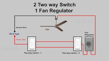2 Two way Switch 1 Fan regulator wiring connection | Two way Switch connection with fan regulator