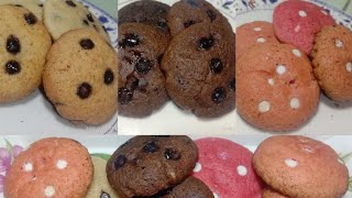 3 Types of Double chocolate chip cookies/Eggless & without oven