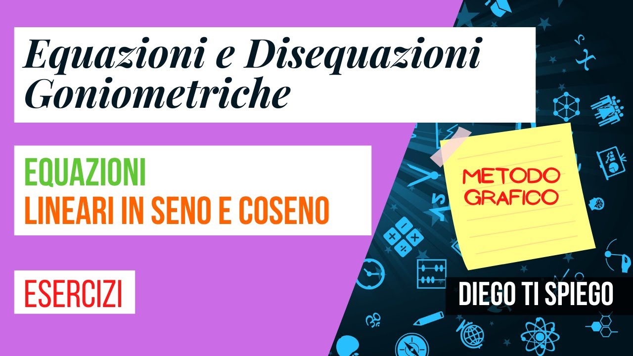 EQUAZIONI GONIOMETRICHE LINEARI IN SENO E COSENO: METODO GRAFICO