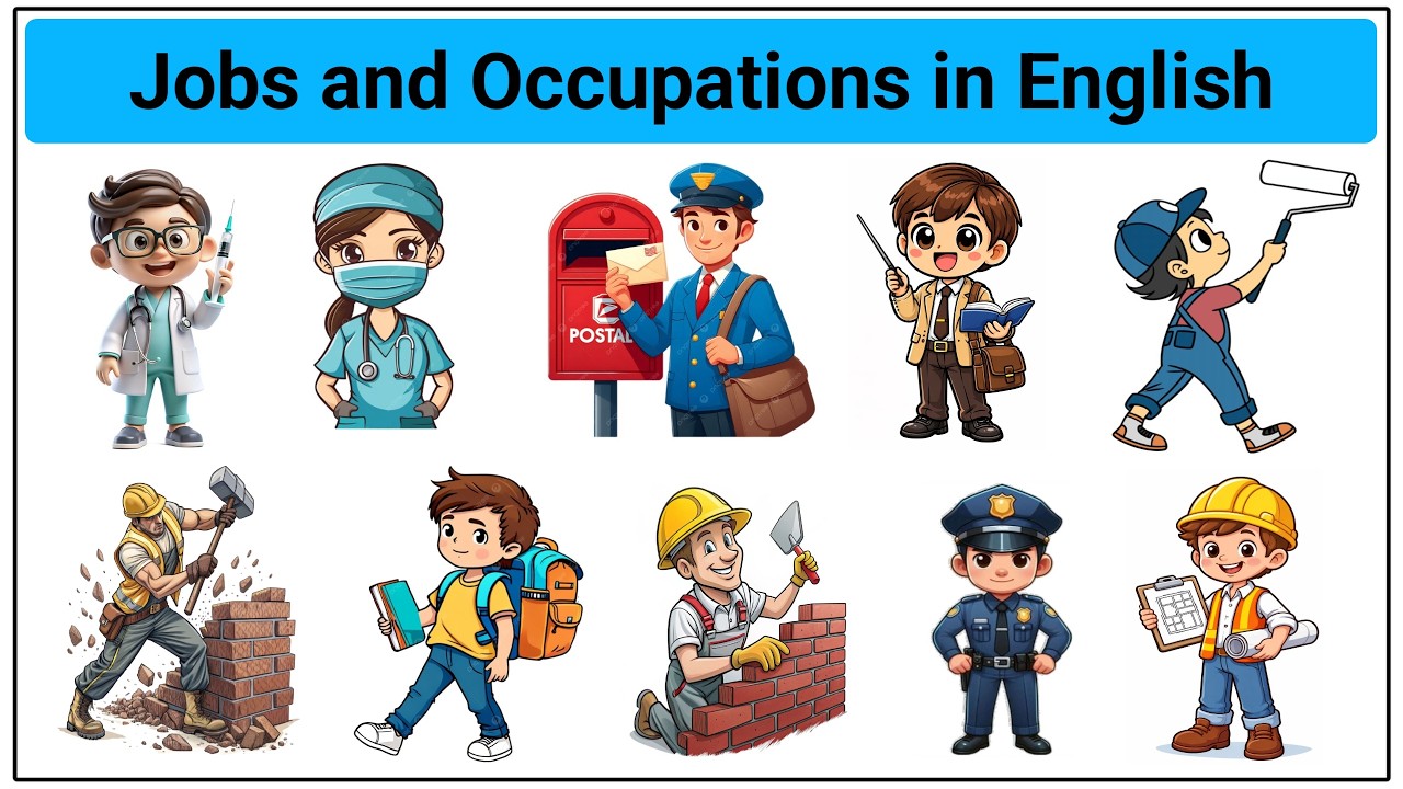 Professions Video Learn Jobs and Occupations in English | English Vocabulary | English ...