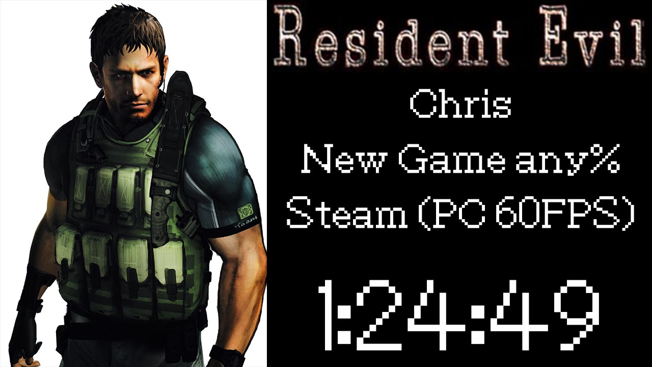 Resident Evil HD Remaster (PC 60FPS) Speedrun - Chris Normal