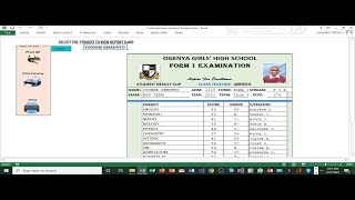 STUDENT EXAM REPORT CARD WITH FANTASTIC FEATURES IN VBA/EXCEL