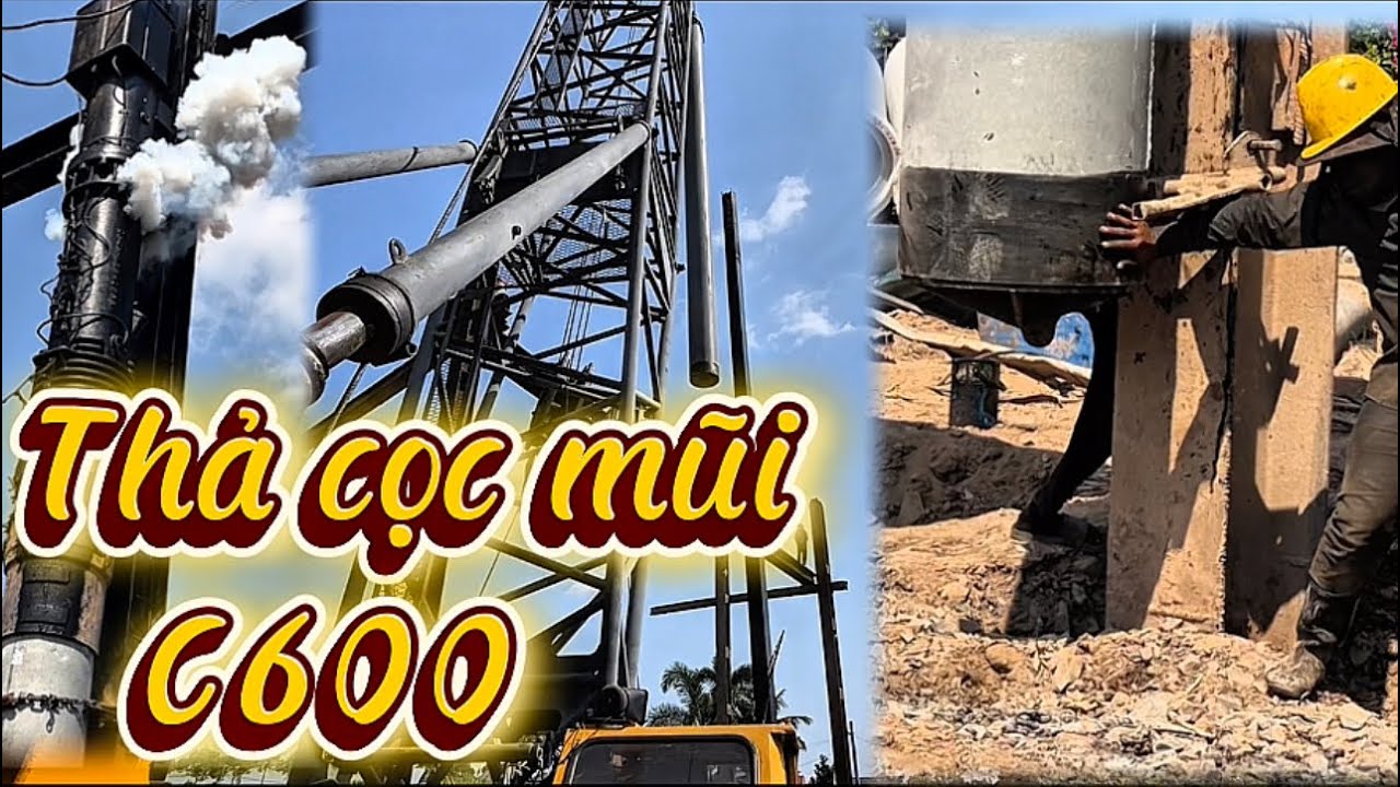 THẢ CỌC MŨI C600 XUỐNG NỀN ĐẤT CỨNG NGHE ÂM THANH NHÓI TAI