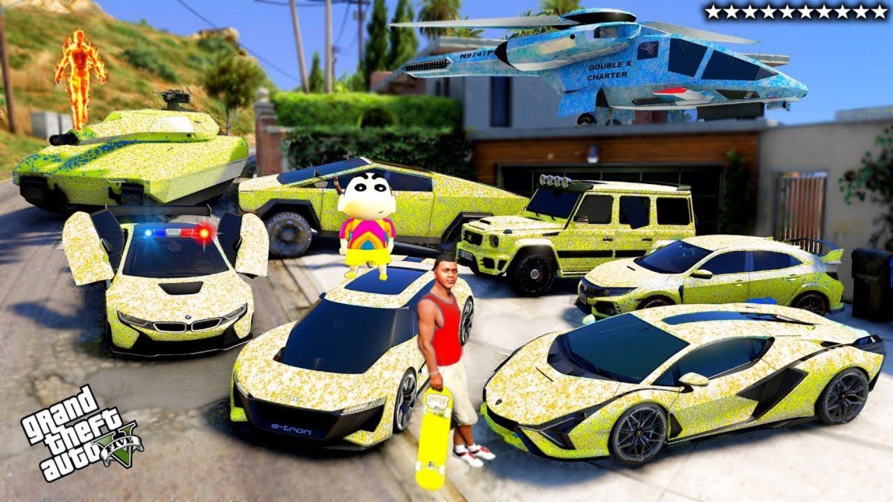 FRANKLIN TOUCH ANYTHING BECOME GOLD || EVERYTHING IS FREE IN GTA 5