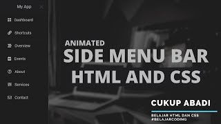 CARA MEMBUAT SIDEBAR MENU MENGUNAKAN HTML dan CSS