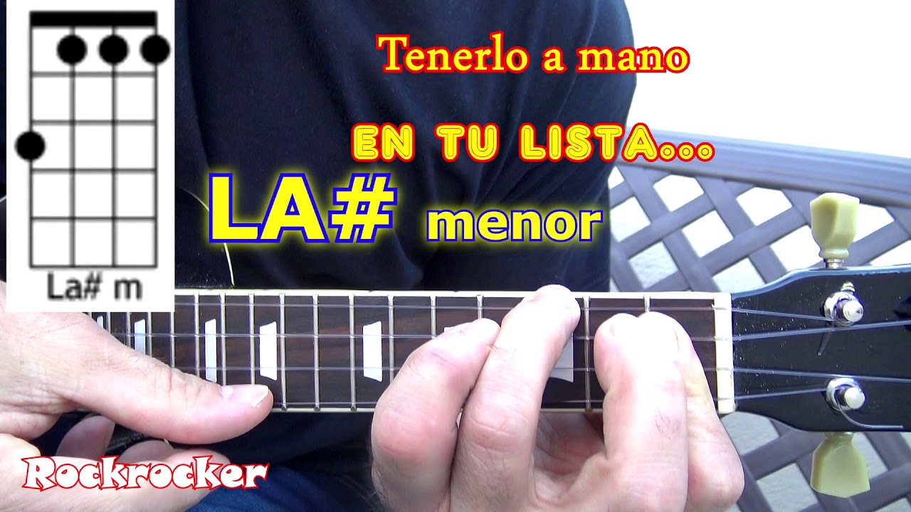 Acorde LA sostenido menor UKELELE LA#m ✨ 😊 ⚡️ Tutorial A#m ✨ 😊 ⚡️ -  YouTube