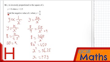 GCSE Maths Revision - Direct and Inverse Proportion - Higher