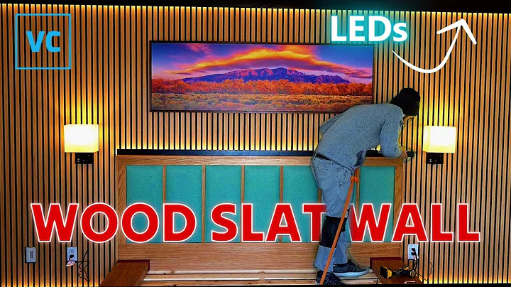 How to install Wood Slat Wall with LED lights and CUSTOM Trim