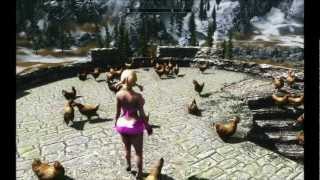 Skyrim Fus Ro Dah chicken explosion