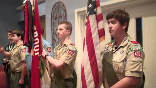 Closing flag, Jon and Nathaniel's Eagle Court