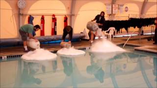 Celebrity 20 Gallons of Liquid Nitrogen in a Pool! Wealth