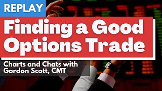 Finding A Good Options Trade  Charts And Chats With Gordon Scott Cmt replay