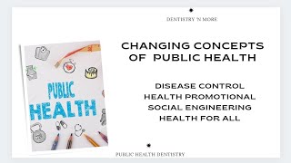 CHANGING CONCEPTS OF PUBLIC HEALTH