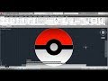 HOW TO DRAW A POKEBALL IN AUTOCAD | COMO DIBUJAR UNA POKEBOLA EN AUTOCAD