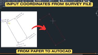 How to Plot Coordinates Manually in AutoCAD | HOW TO PLOT SURVEY PLAN IN AUTOCAD