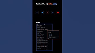 3D Social Media Icons with Pure HTML & CSS 😍 | No JS Needed #html #css #htmlcss #coding