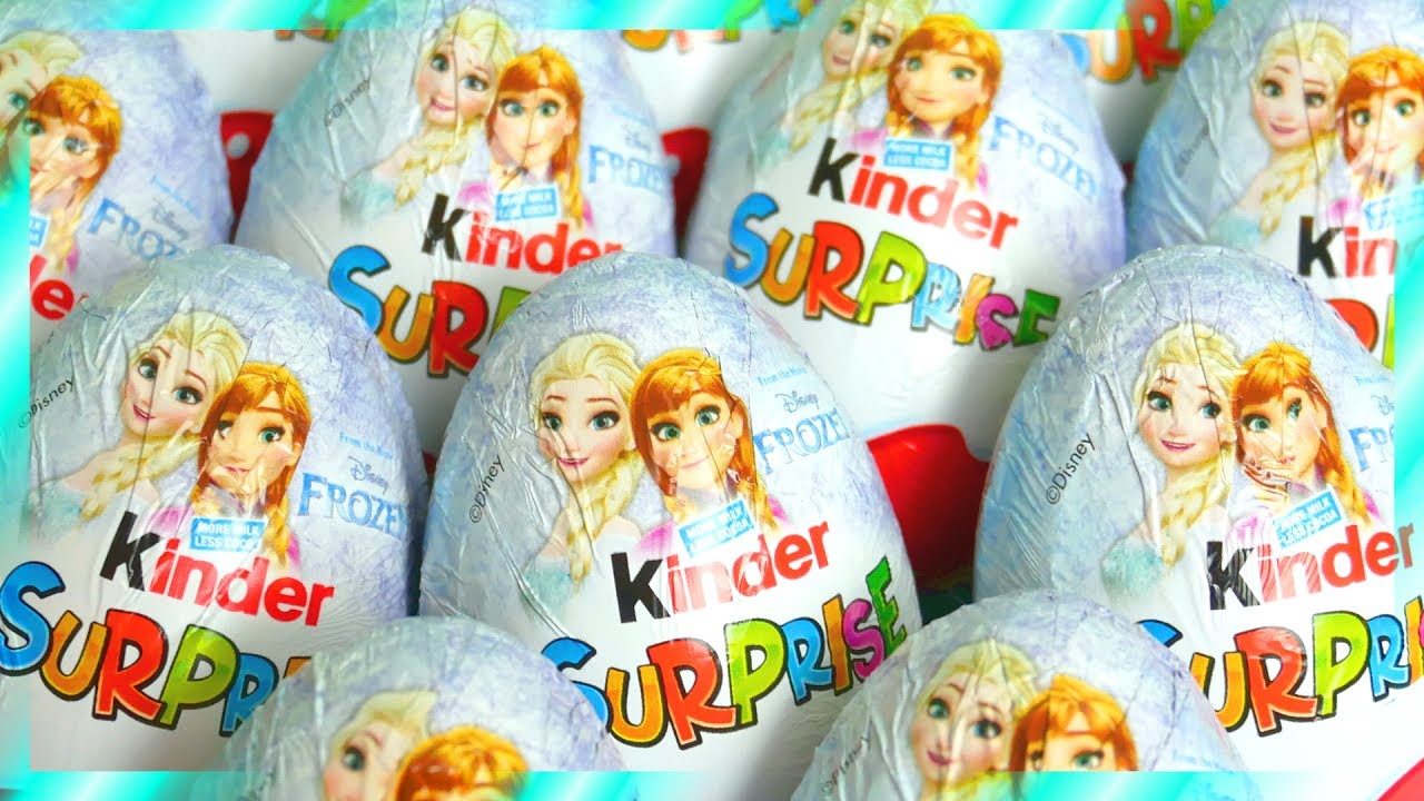 Kinder Surprise eggs unboxing Disney Frozen 10 Surprise Eggs YouTube