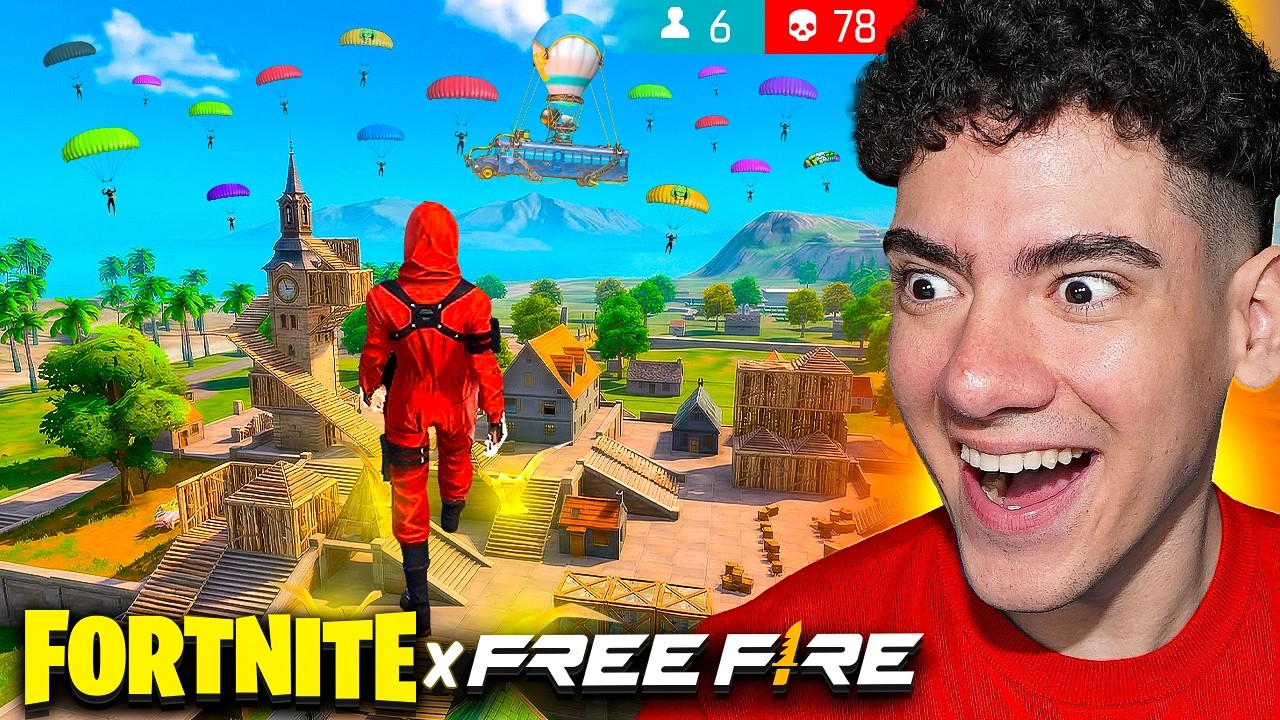 JUGUÉ FREE FIRE x FORTNITE POR PRIMERA VEZ Y FUE UNA LOCURA !! - TheDonato