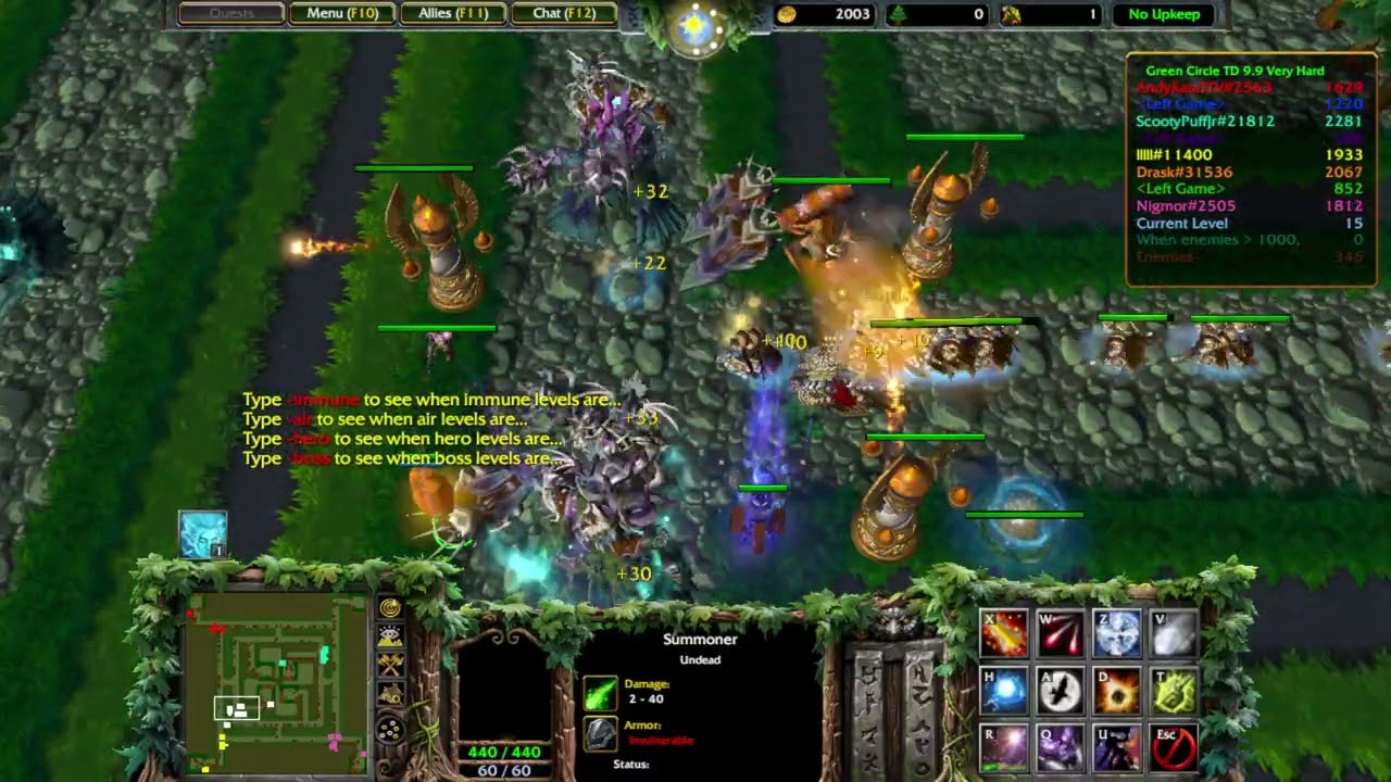 Warcraft 3 | Green Circle TD v9.9 Very Hard – Reached Wave 27