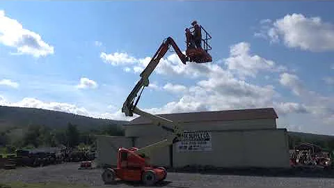 2015 JLG E450AJ Electric Articulating Boom Man Lift Non Marking Tires For Sale Mark Supply Co Nice
