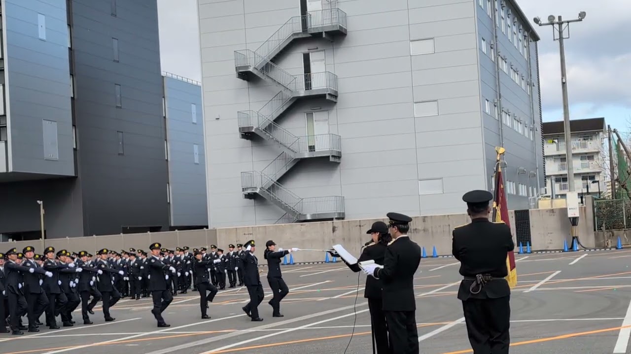 令和7年 愛知県警察 年頭視閲式  分列行進  警察官 