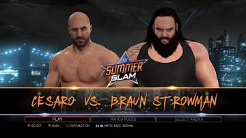 WWE 2K17 PS3 - Cesaro VS Braun Strowman