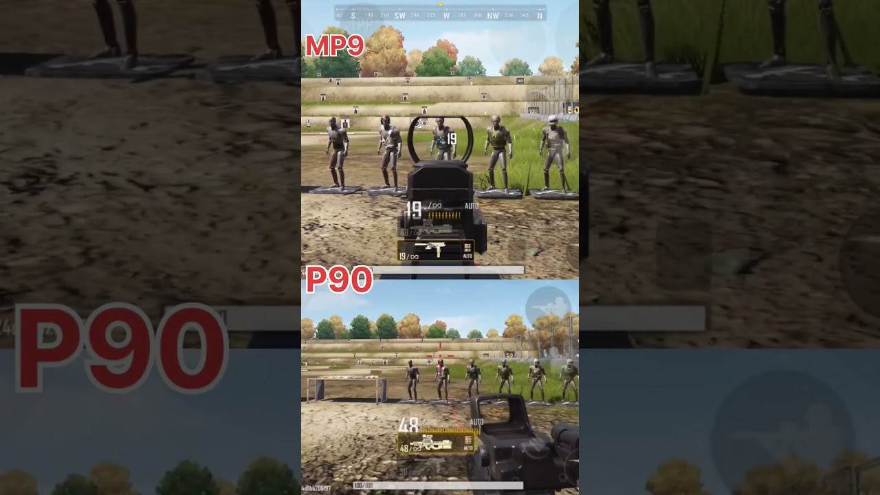 !!NEW UPDATE!! MP9 vs P90 Damage Test Comparison | New State Mobile 