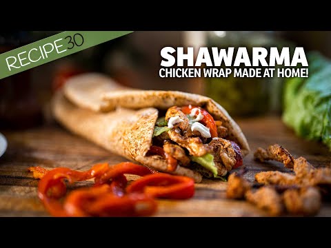Easy Homemade Chicken Shawarma Wrap