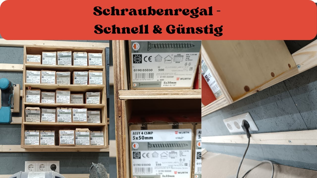 Der Weg zur ordentlichen Werkstatt geht weiter- Schraubenregal