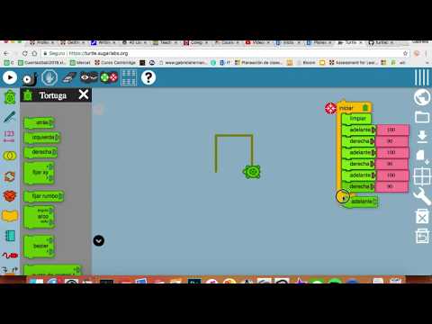 How to draw a square in Turtle Blocks JS