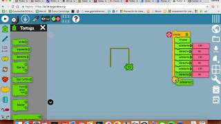 How to draw a square in Turtle Blocks JS