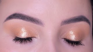 Glossy Golden Eye Makeup Tutorial | Quick & Easy Eye Look