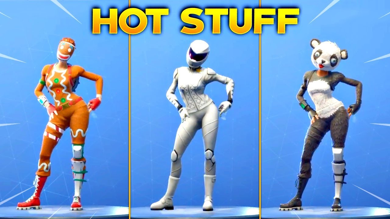 New Hot Stuff Emote On All New Fortnite Skins And With All Popular 