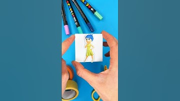 Amazing Paper Craft Trick by Joy from Inside Out 2 💫#papercraft #trick #insideout #insideout2 #joy