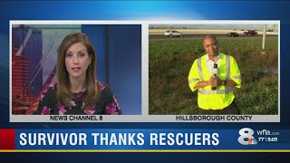 Survivor meets rescuers