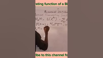 Moment Generating Function of a Binomial Distribution