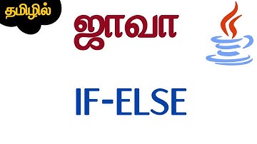 Java in Tamil - Control Statements - If else - தமிழில் - Java Training in Chennai - Payilagam
