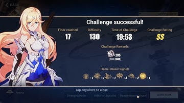 Honkai Impact 3 Elysian Realm 130D Bright Knight: Excelsis full run