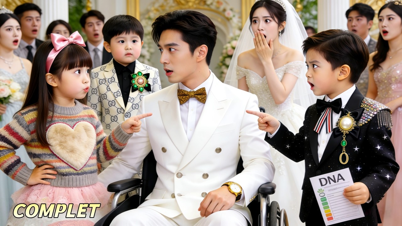 3 enfants interrompent le mariage du PDG Milliardaire en fauteuil : Papa ! L'ADN choque !