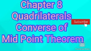 Converse of Mid Point Theorem