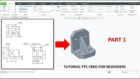 CREO TUTORIAL FOR BEGINNERS PART 1