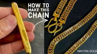 How 24K Gold Chain is Made | Gold Chain Necklace Making #trending #jewellery #gold #subscribe