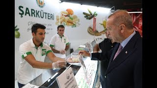 Cumhurbaşkanı Erdoğan, Tarım Kredi Kooperatif Marketten alışveriş yaptı
