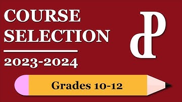 Message to Grades 10-12 | Course Selection 2023-2024