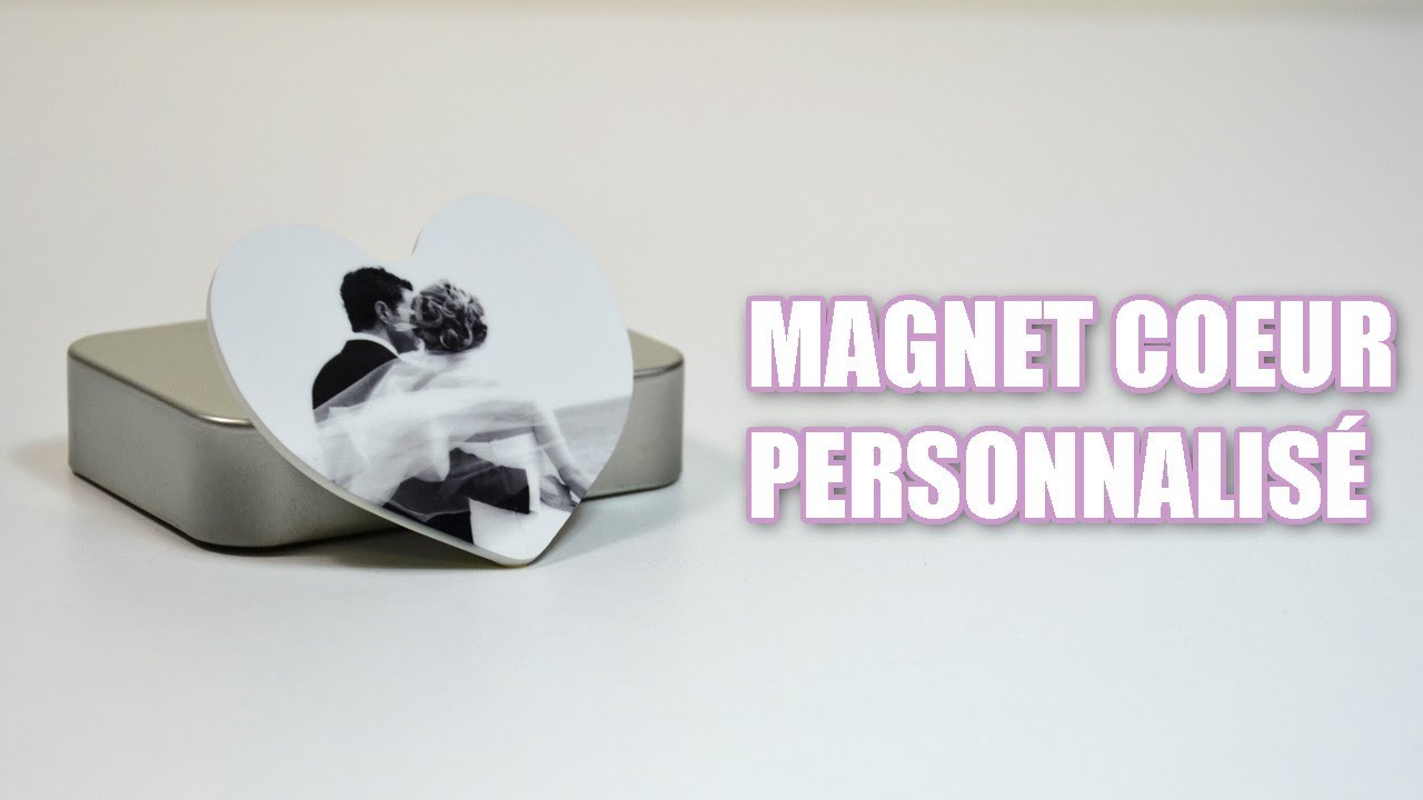 Magnet photo Cœur premium personnalisable