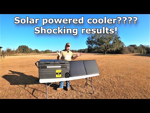 newair solar powered cooler solar panel and battery full test and review 528