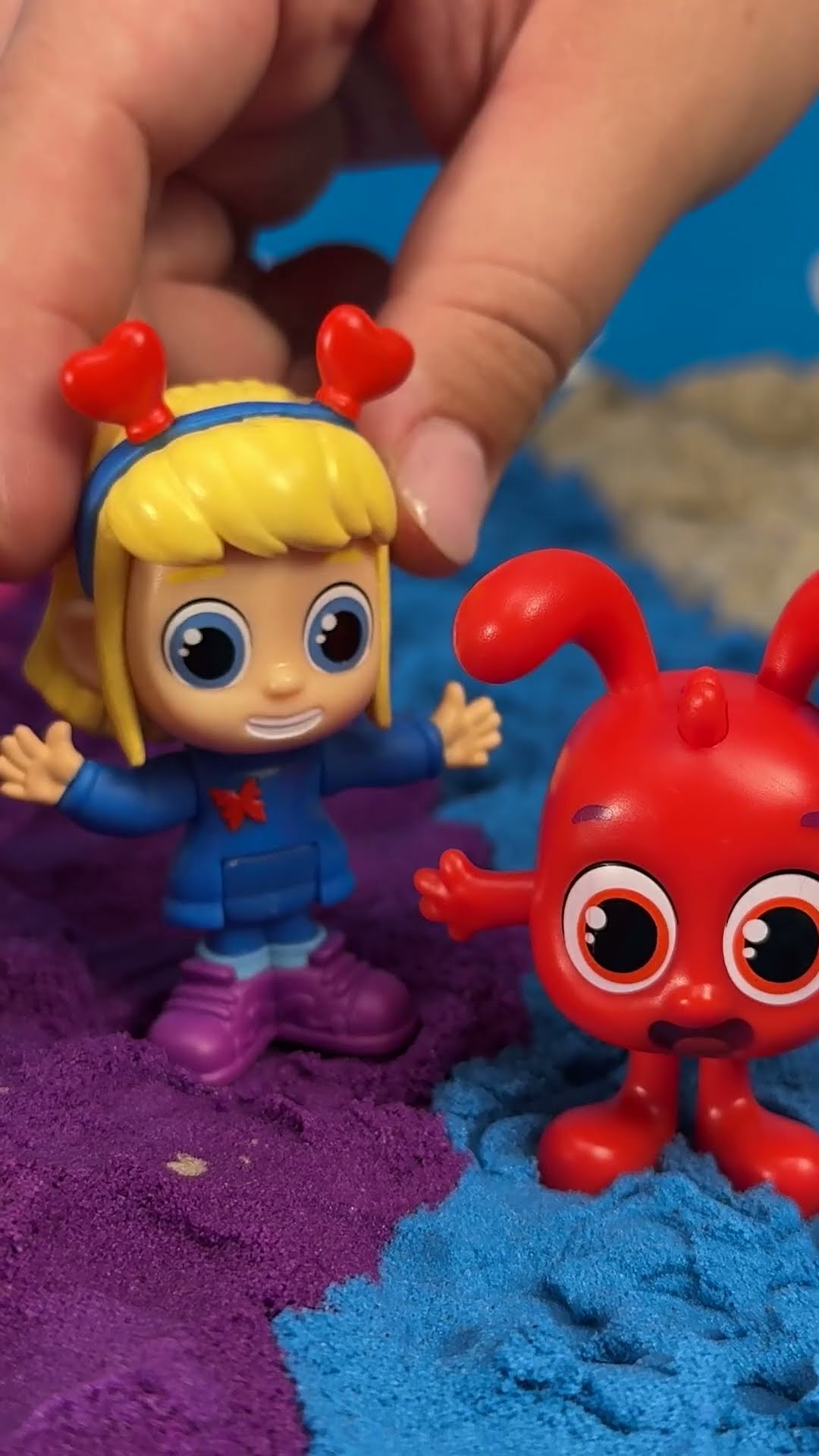 Colorful Beach Toy Play with Kinetic Sand! ⛱️?️ #toys #fyp #kidsvideo