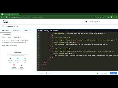 Travel Benefits | CODING PRACTICE 3 | CSS Flexbox | NxtWave | ccbp 4.o
